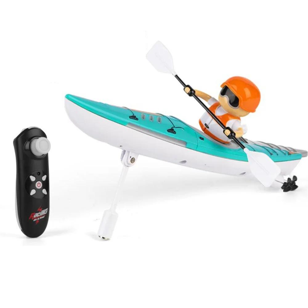 2.4G Лодка с дистанционным управлением Каяк Гонки Корабль Rc Гребная лодка Гребля Водные соревнования Игры Наружная игрушка Подарки для детей Мальчиков