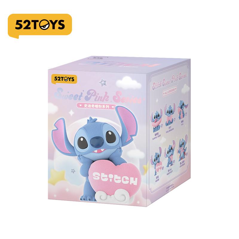 52toys Стич Тепло-розовый Сюрприз Слепой бокс Модный Игрушечная модель Милая Плюшевая игрушка Плюшевое украшение Подарок на День святого Валентина Игрушка Коллекц