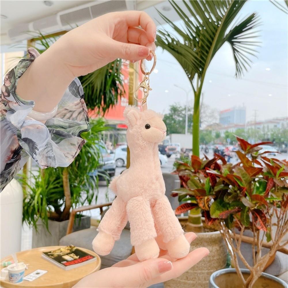 Cute Alpaca Bag Charm Mini Alpaca Plush Pendant New Alpaca Plush Keychain for Women
