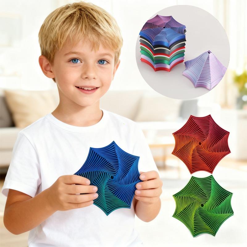 Octagonal Fidget Fidget Octagonal Toy 3D Printing Geometric Illusion Antistress Fidget Toys for Stress Sensory Party Game Relief