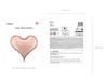 PartyDeco HEART Foil Balloon 75x64.5 Rose Gold