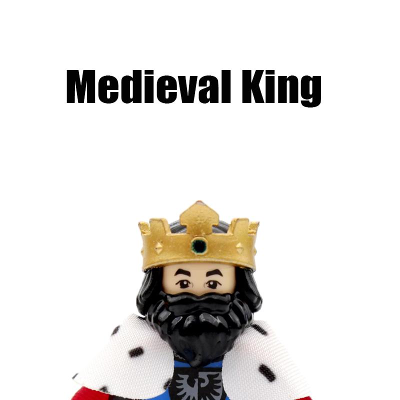 MOC Средневековый Король Строительные Блоки Армия Замок Ворон Красный Лев Черный Орел Рыцарь Фигурки Солдат Мечи Щит Оружие Кирпичики Игрушки