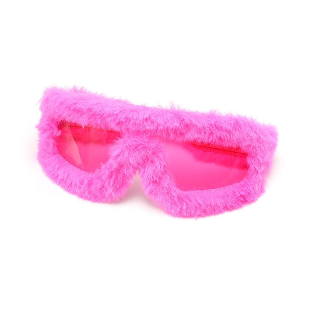 Soft Plush Sunglasses Furry Punk Sunglasses Y2K Winter Sunglasses  Winter Christmas Halloween Party