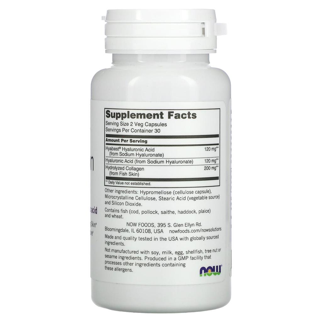 Now Foods Solutions, Hydration Rescue, with Hyabest Hyaluronic Acid, 60 Veggie Capsules