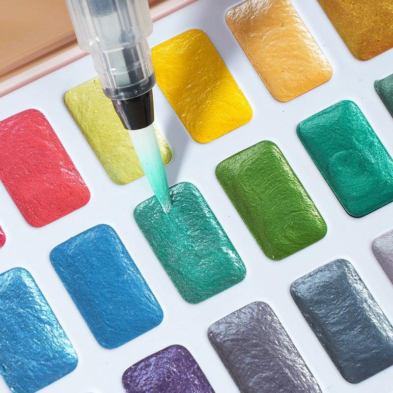 Набор твердых акварельных красок Shiseido Manada с жемчужным блеском для детей