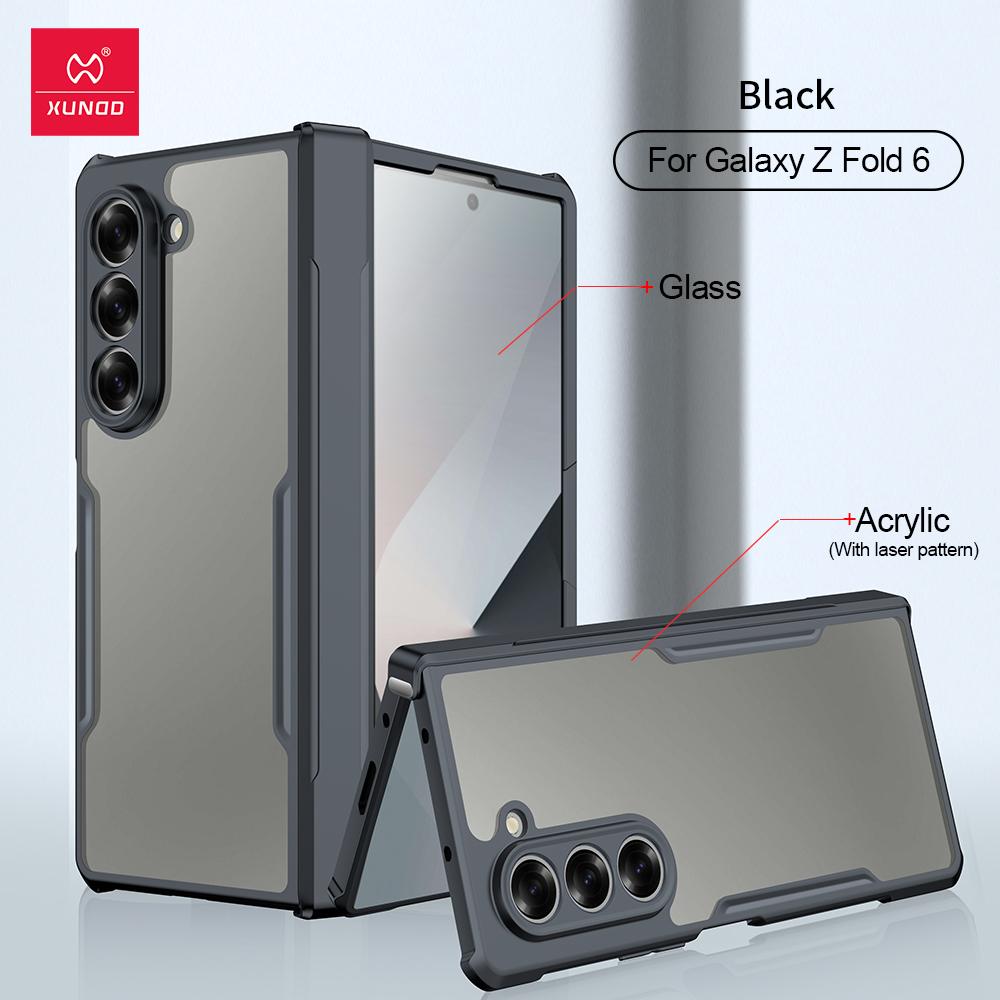Xundd For Samsung Galaxy Z Fold6 SE Case For Galaxy Z Fold6 Phone Cover Shockproof Protective Shell Clear Transparent Cases