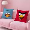 Анимация A-A-Angry Birds Мультяшная Наволочка Противопылевой Клещ Наволочка На Молнии Невидимка Шелковистый Короткий Плюш Чехол для Подушки Дивана