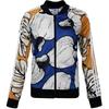 adidas Оригинальная куртка Superstar с модным принтом, спортивная повседневная на молнии, женская куртка, синяя, белая, желтая DH3053