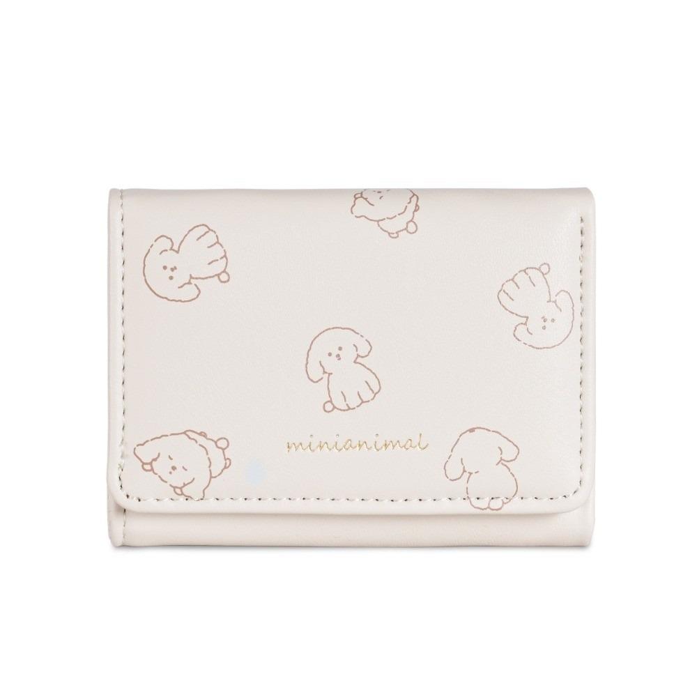 Cute Pattern Cartoon Trifold Wallet Korean-Style Pu Leather Coin Purse Card Holder Daily Outings
