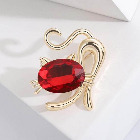 Элегантная блестящая брошь с инкрустацией стразами, яркий цвет, милый кот, булавка, шаль, шарф, значок на воротник, аксессуары для костюма