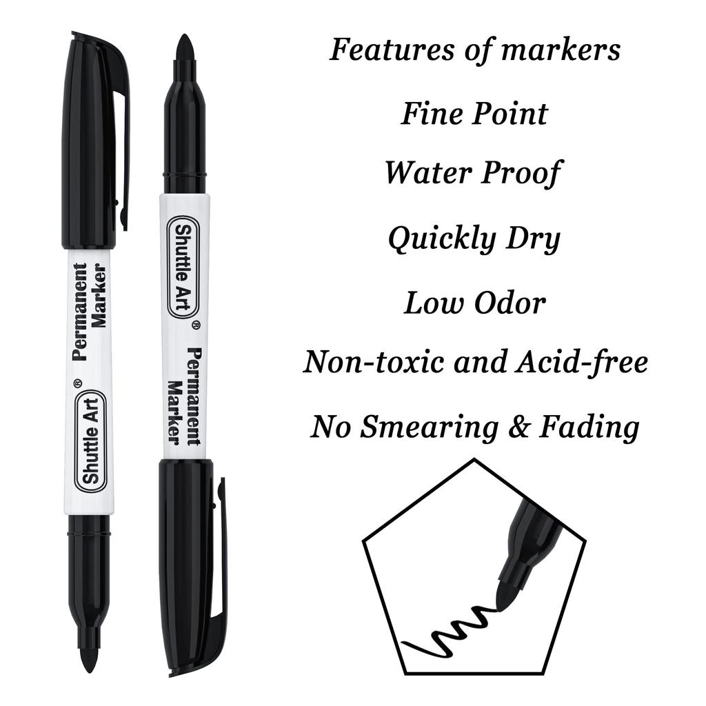 Shuttle Art Marker Art for Pens, Markers, Black, 30-Pack, Quick-Drying, Water-Resistant, Sketching, Drawing, Doodling, Illustrations, etc. (Cart)
