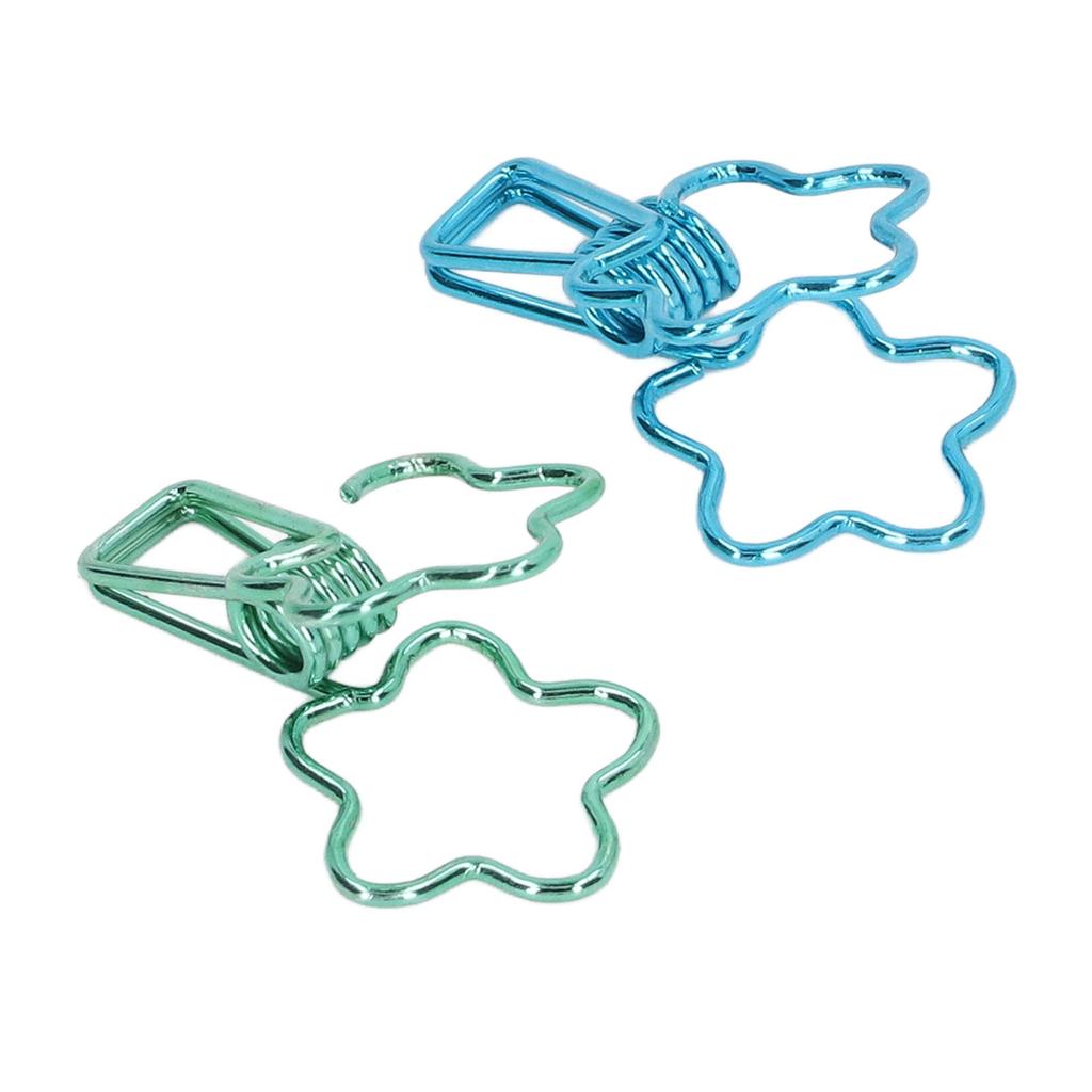 100 шт. Зажимы полые милые в форме цветка прочные металлические маленькие зажимы для офисных документов A