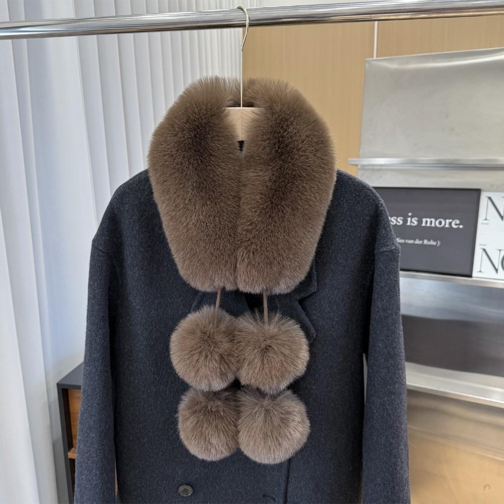 Magnetic buckle Winter Scarves Thicken Neck Warmer Collar Imitation Fur Scarf Autumn Winter