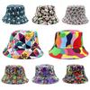 Bucket Skull Print Hat Colorful Fisherman Hat Outdoor Sports Sunshade Adult Hat