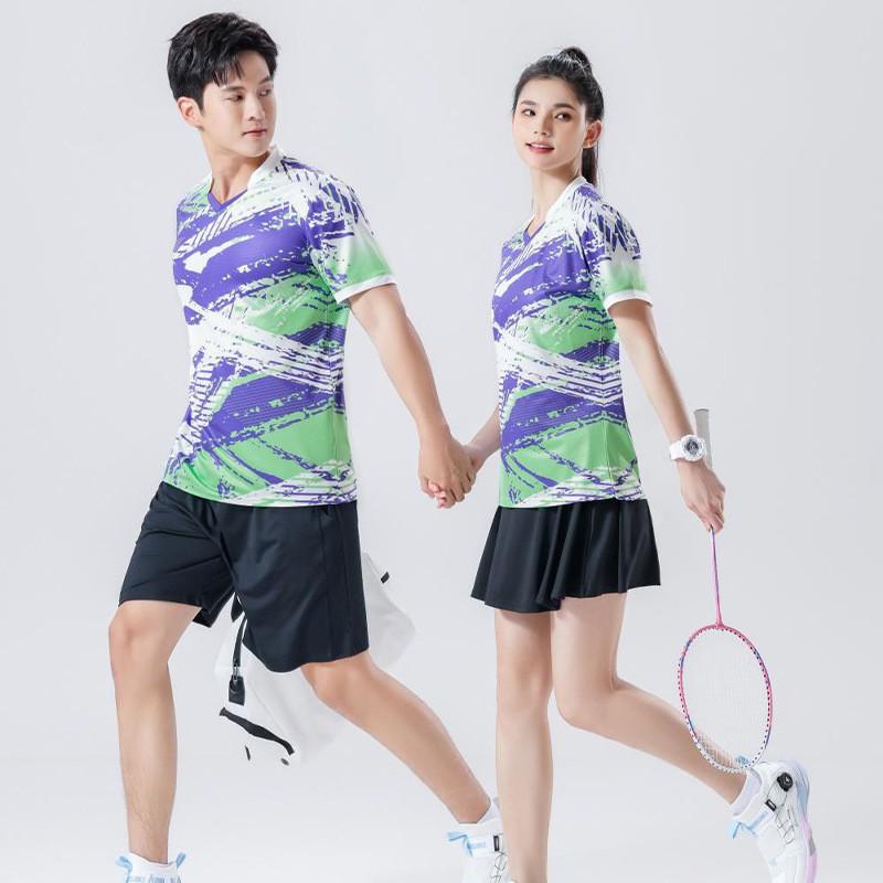 Mens Womens Kids Badminton Sport Set Quick Dry Breathable Training Jersey Shorts Skirt