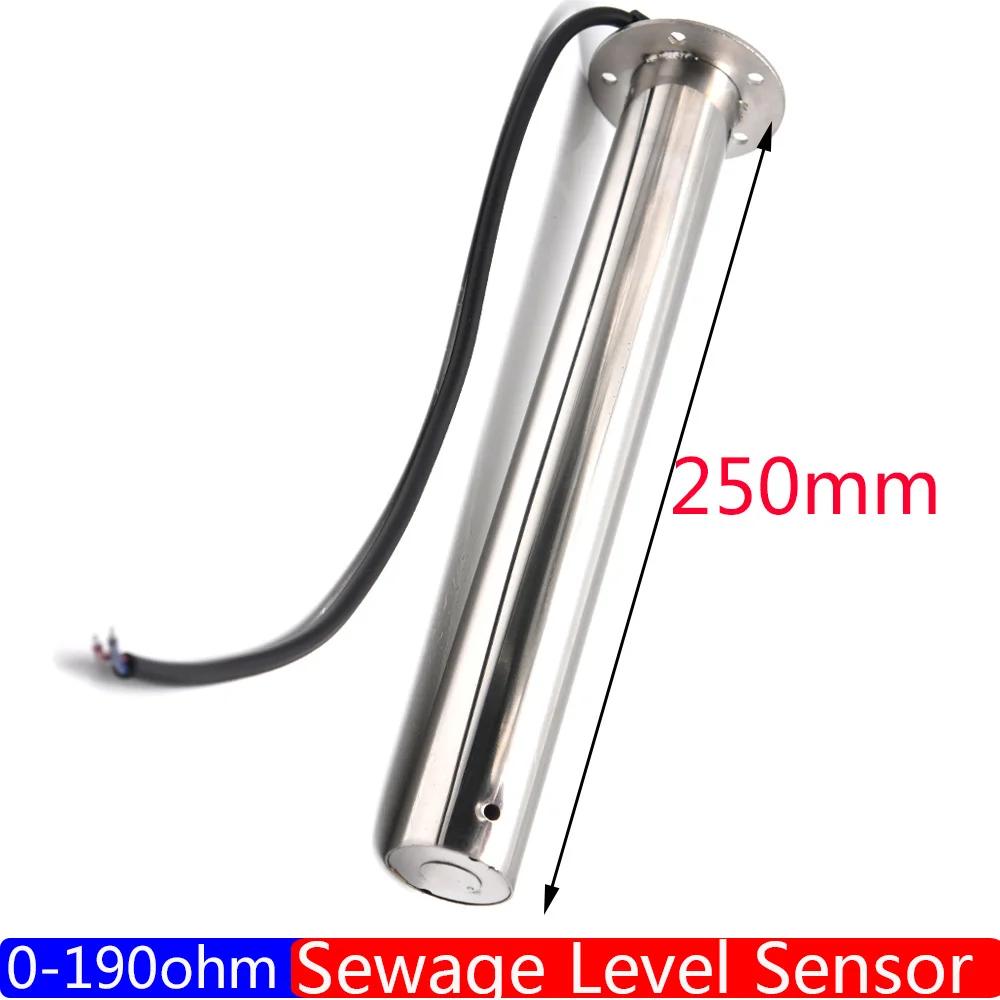Digital Dual Gauge with Alarm 52MM Water Level+Sewage Level Meter for Water/Sewage Level Sensor 0-190ohm Boat Car 12V24V