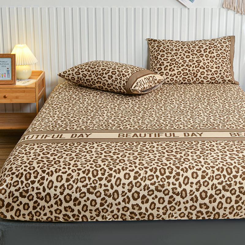 White Bed Sheet With Elastic Band Marbling Printed Single/Queen/King Size Fitted Bed Sheets For Double Beds All-Around Bed Cover