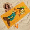 1pc Goofy Cartoon Polyester Beach Towel, 2D Printed, Quick-Drying/Soft, Ideal for Beach/Camping/Surfing/Swimming, Unisex