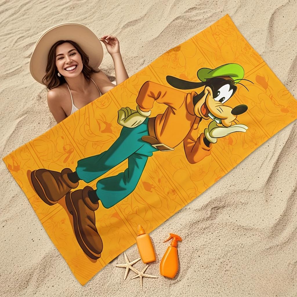 1pc Goofy Cartoon Polyester Beach Towel, 2D Printed, Quick-Drying/Soft, Ideal for Beach/Camping/Surfing/Swimming, Unisex