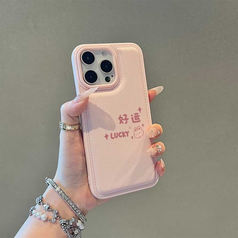 Удачи Туту подходит для чехла для мобильного телефона Apple 17 iphone16pro15 с кожаным рисунком 14 с воздушной подушкой 13/12 противоударный.