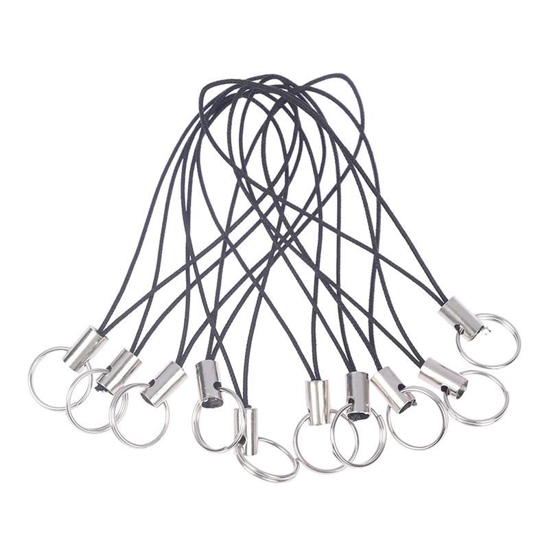 10Pcs Clasp Rope Keychains Hooks Mobile Phone Strap Keyring Bag Accessories