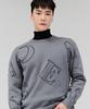 CHASECULT Men'S All-Over Lettering Sweater - Charcoal