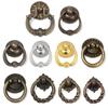 European Style Ring Pattern Cabinet Pull Single Hole Wardrobe Pulls Furniture Knobs Bronze Handles