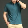 Summer Men's Ice Silk POLO Shirt Seamless Nylon Youth Lapel T-shirt Short-sleeved Business Men's Clothing