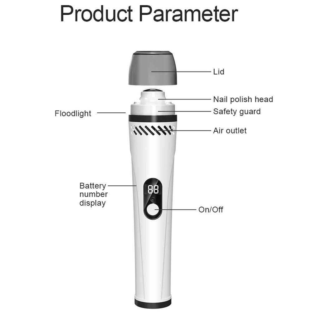 Портативная аккумуляторная машинка для стрижки когтей домашних животных со светодиодной подсветкой, алмазным шлифовальным кругом, тремя шлифовальными кругами