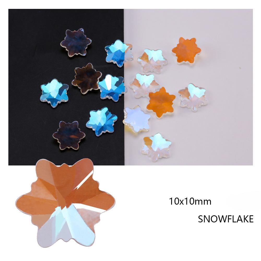 Гальваническое покрытие Aurora Ab Nail Art Diamond Xiaohongshu Warm Elf Internet Celebrity Flat Bottom Special-Shaped Diamond