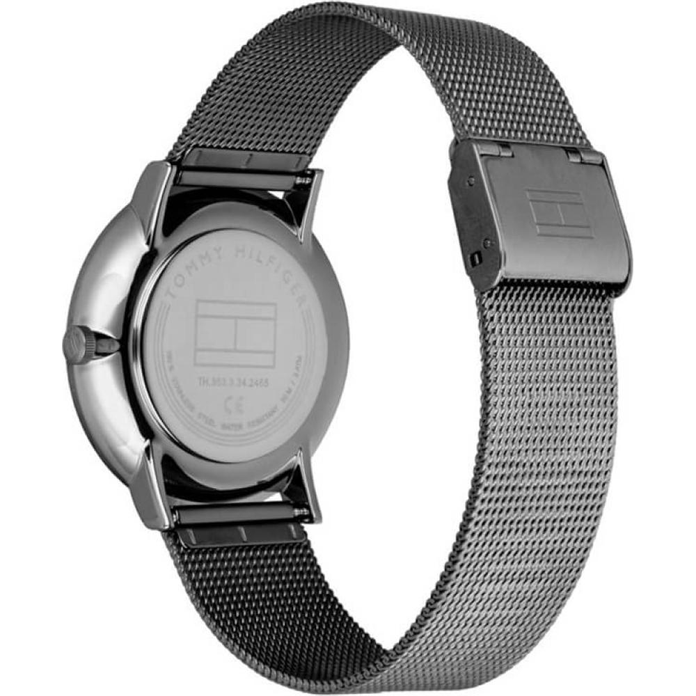 Tommy Hilfiger Серые Антрацитовые Сетчатые Металлические Кварцевые Часы 1781945