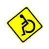 2Pcs Handicap Sign Wheelchair Accessible Symbol Car Decal Stickers 13cmx13cm