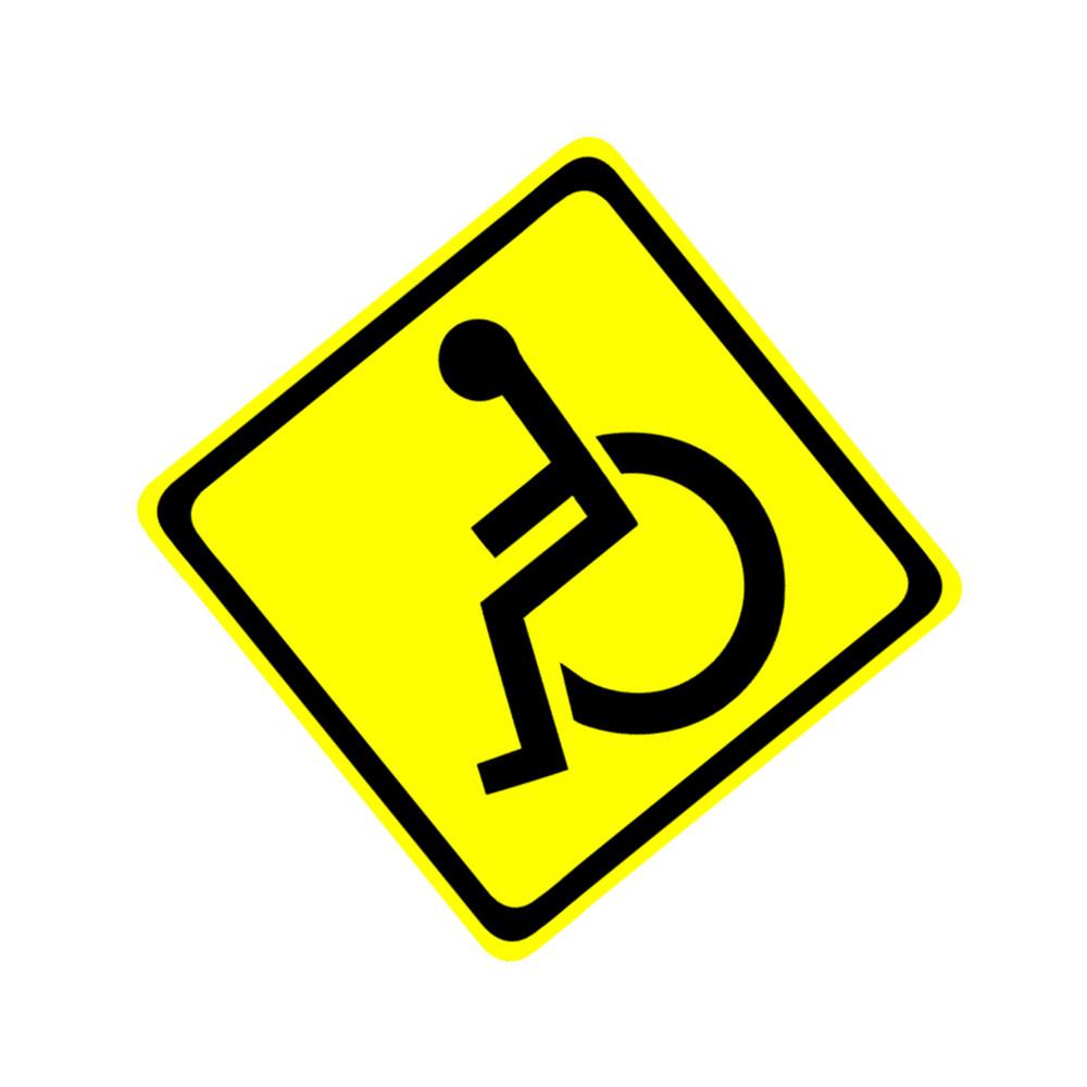 2Pcs Handicap Sign Wheelchair Accessible Symbol Car Decal Stickers 13cmx13cm