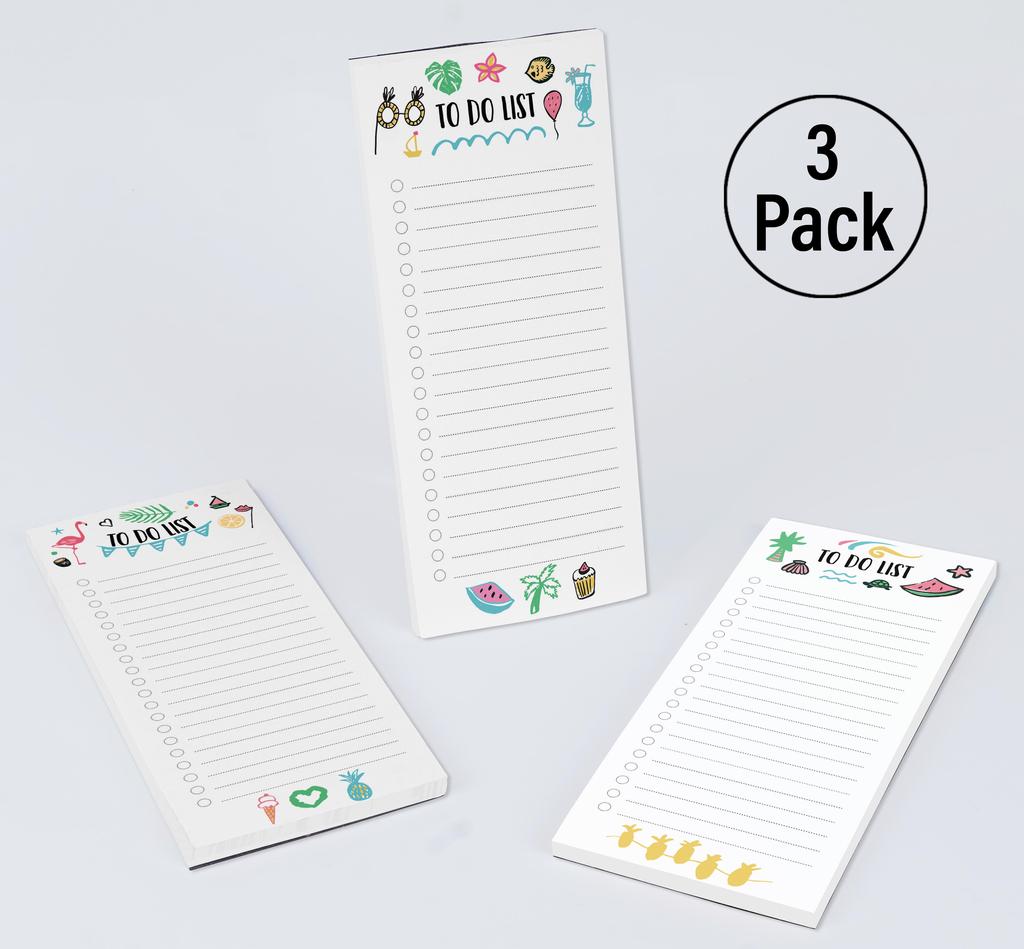 Inkdotpot Упаковка из 3 магнитных блокнотов для записей на холодильник - магнитные блокноты для записей на холодильник-  (50 листов