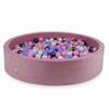 Dry pool 130x30cm Velvet Soft Pink with 600 balls: metallic graphite, heather, powder pink, pearl, transparent