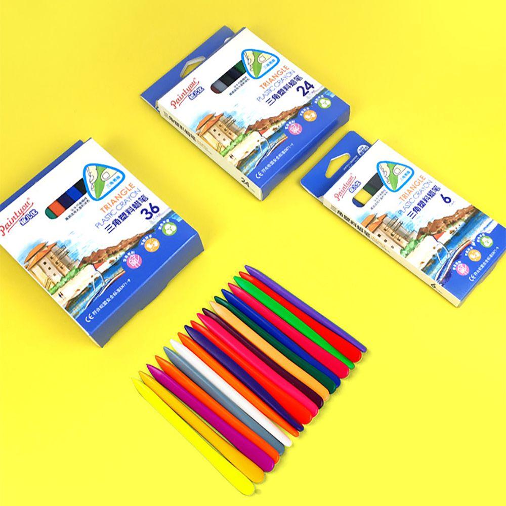 Gift Non Dirty Hand Drawing Tool Washable Wax Pencil Marker Colored Crayon Oil Painting Stick