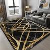 Boho Style Luxury Black Gold Carpets Living Room Bedroom Decoration High-grade Sofa Large Rugs Lounge Coffee Tables Mats Flannel