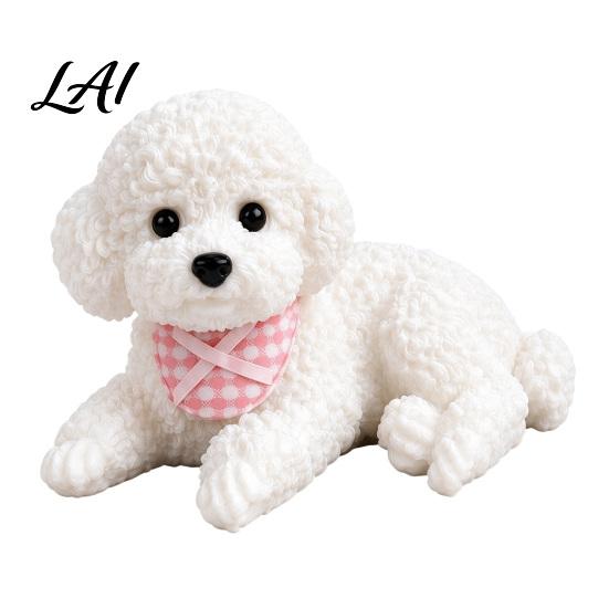 Cute Puppy Ornament for Office Realistic Dog Dashboard Ornament Sleeping Figure Car Accessory Lovers Vivid Miniature Statue Interior Desk Decoration