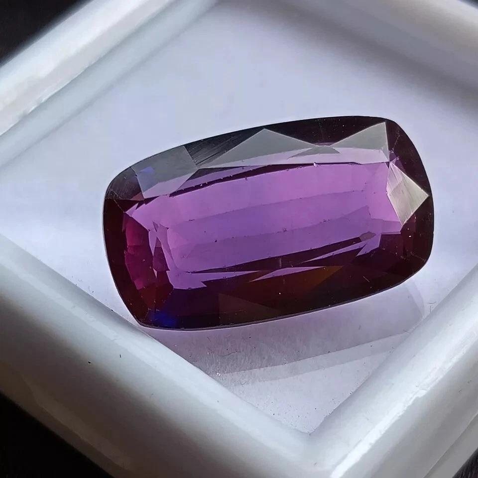 20+ Ct Natural Purple Blue Sapphire Cushion Cut Stunning Certified Gemstone