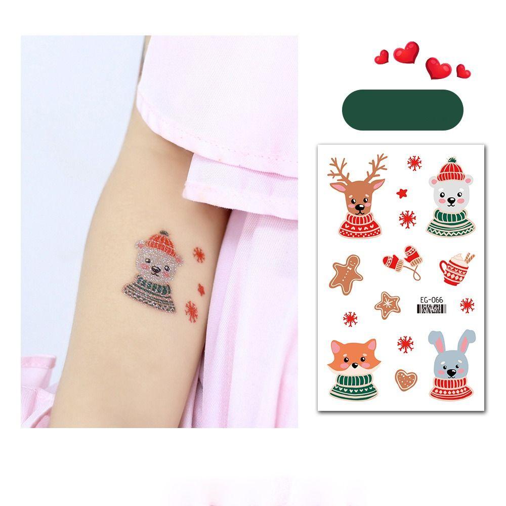 Боди-арт Временная тату-наклейка Долговечная Рождественские подарки Рождественские наклейки Ребенок