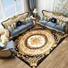 Ретро Золотой Роскошный Ковер Большой Декор Гостиной Домашние Ковры Нескользящий Коврик для Спальни Настраиваемые Ковры для Зоны Отдыха под Кофейный Столик