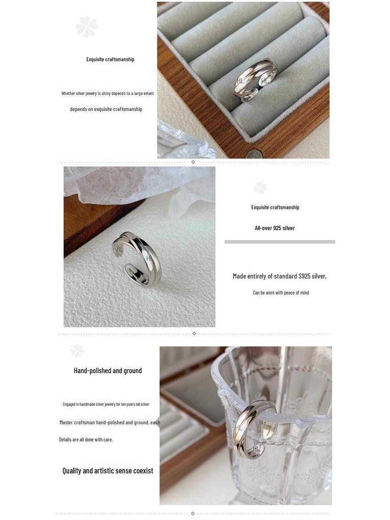 Кольцо-обертка из стерлингового серебра 925 пробы – Трендовый женский хип-хоп панк стиль высокого класса