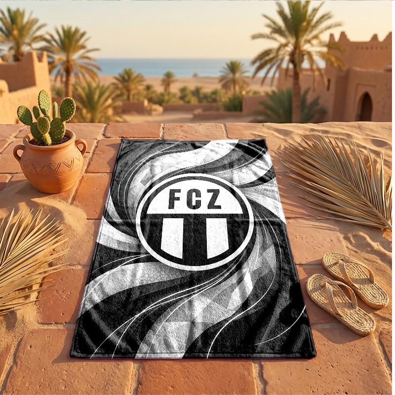 FC Zürich Print Microfiber Beach Towel Quick Dry Absorbent Large Towel For Beach Swimming Travel