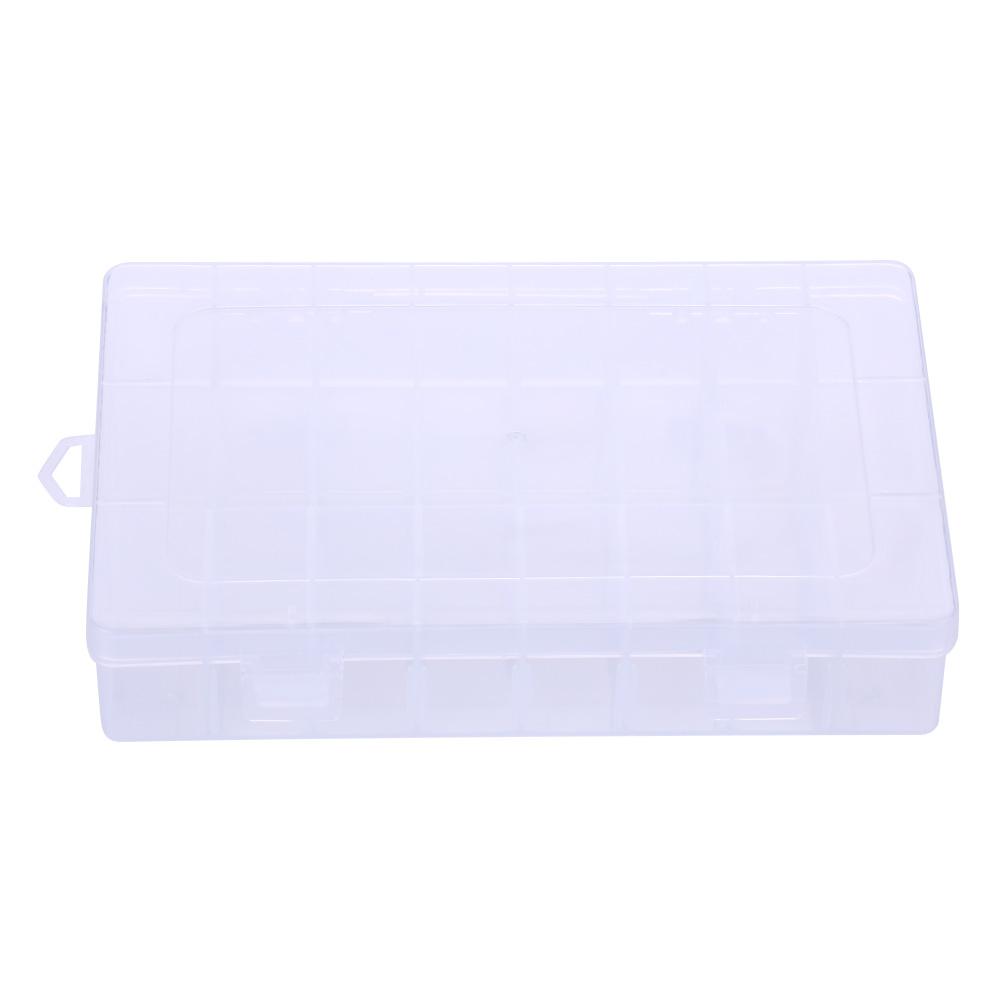 24 Compartment Fishing Tackle Box Fishing Bait Lure Hooks Box Bait Storage Case Organizer Sorting Box Fishing Accessories