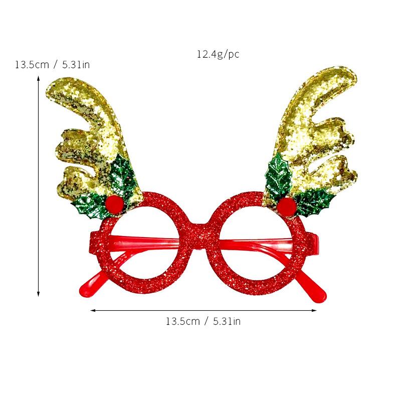 Креативные рождественские очки - Санта, Снеговик, Рога для взрослых и детей