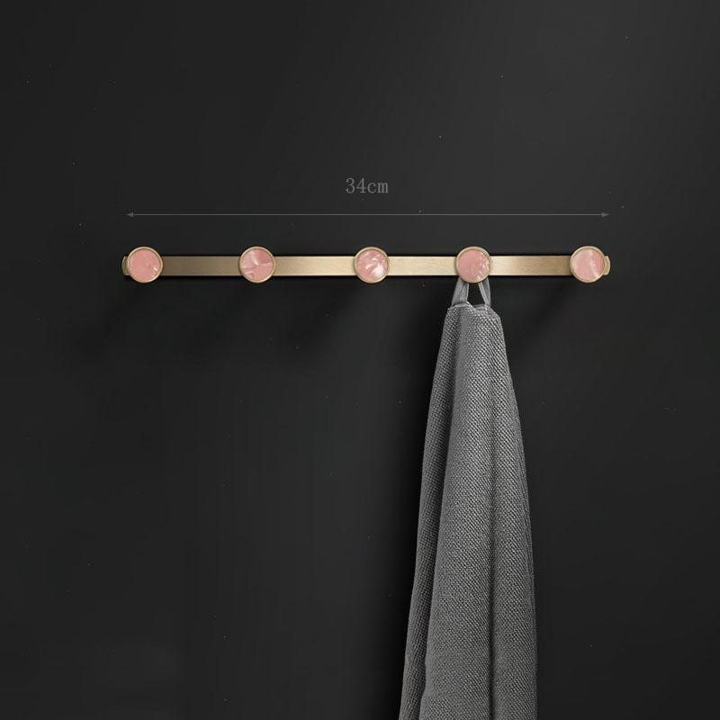 Green/White Brass Wall Mount Robe Hooks Bathroom Towel Hook Row Hook Door Key Bag Towel Hanger Rack Light Luxury Bedroom Hooks