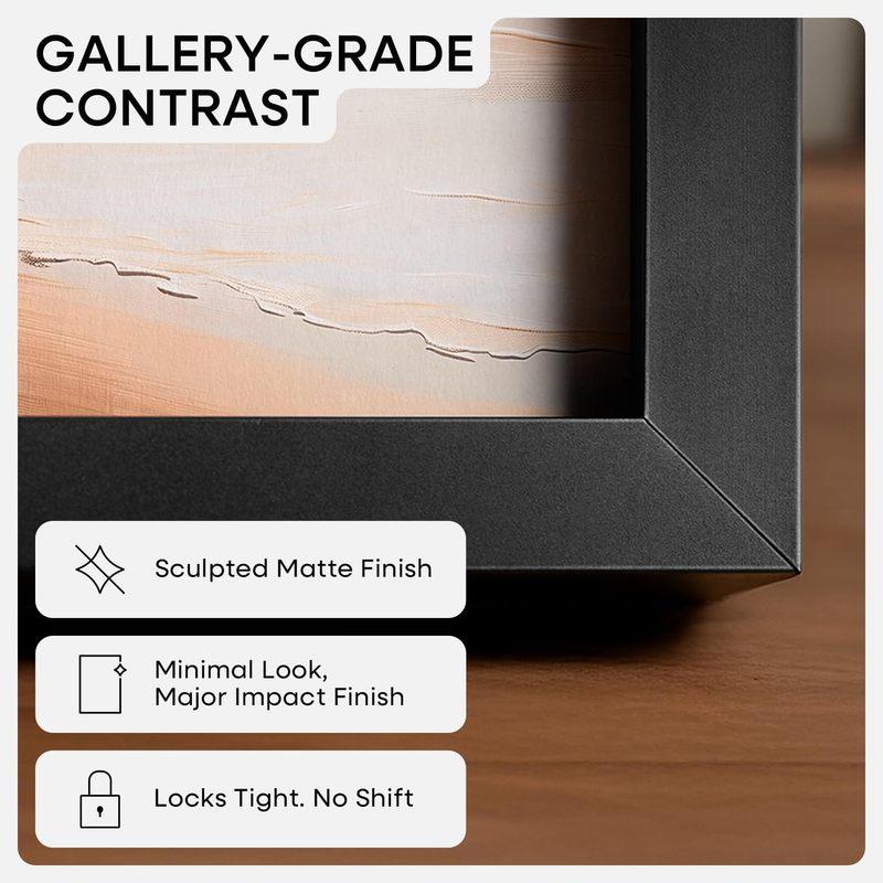 24x30 Poster Frame Black, High End Metal Picture Frame with Mat 18x24, Tempered Glass, Wall Mount