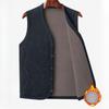 Middle-aged and Elderly Vest Autumn and Winter Clothes To Keep Warm Dad Plus Velvet Cold-proof Men's Thickened Plus Size Vest