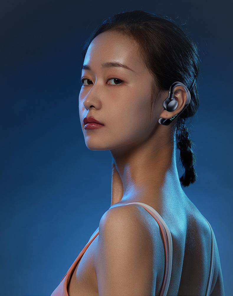 Беспроводные Bluetooth-наушники V18 с костной проводимостью, с клипсой, не вставляются в уши, для бизнеса и занятий спортом, бега.
