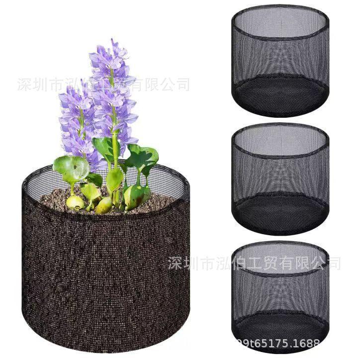 Многоразовые сетчатые мешки для посадки в пруду, круглые 18x18 см, 4 шт. для растений и подкладки для пруда